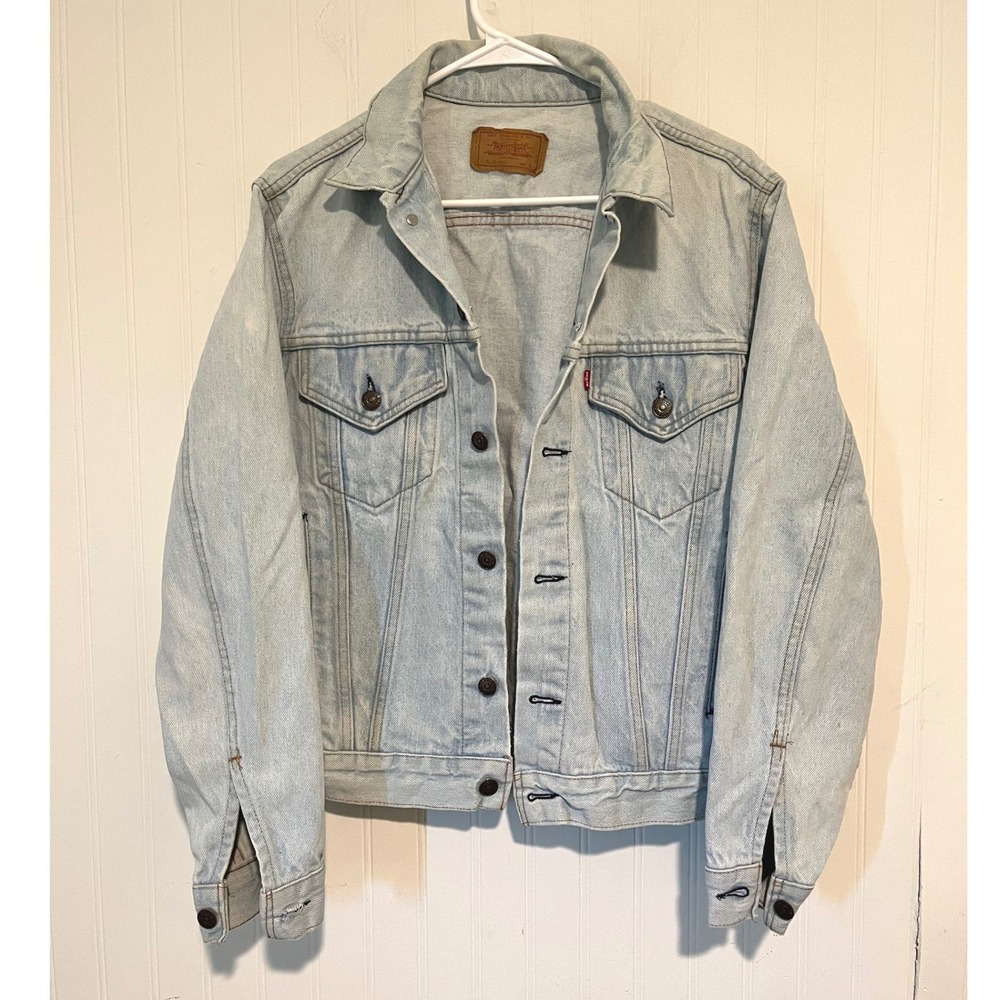 Vintage Levi's Trucker Jacket Women M Light Blue 70506-0217 USA Made